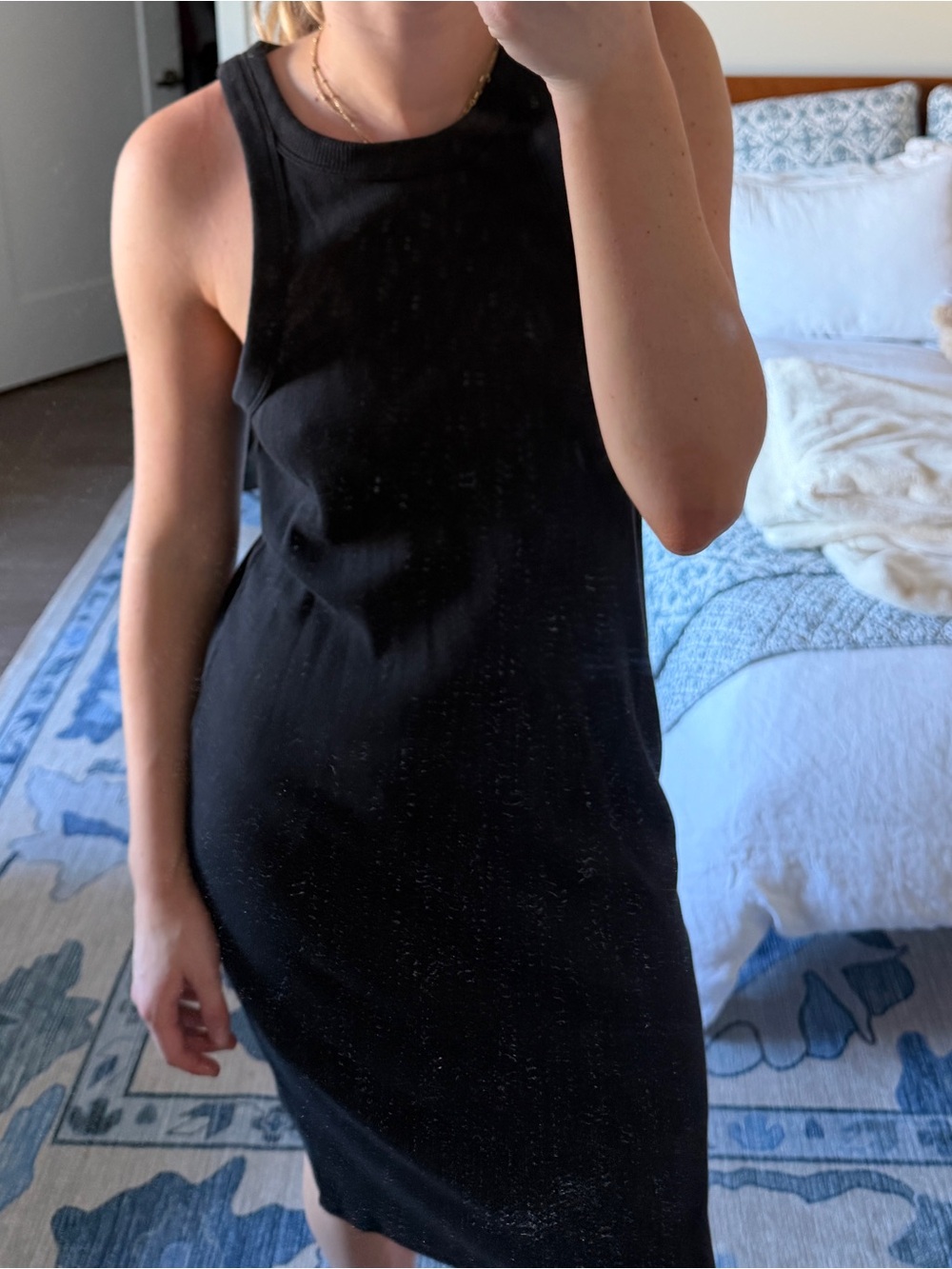 Calvin Klein Black Sleeveless Mini Tank Dress